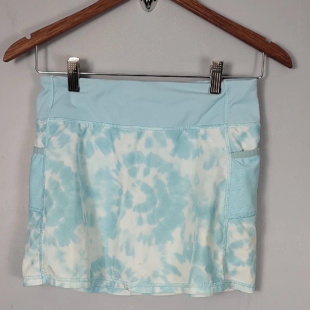 Athleta Girl Sky Blue Tie Dye Skort Skirt - Picture 1 of 5